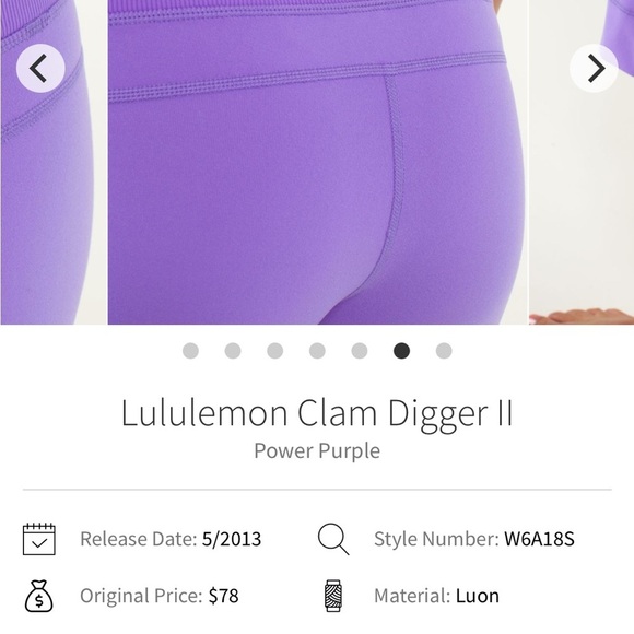 Lululemon Clam Digger II Power Purple - Picture 10 of 10